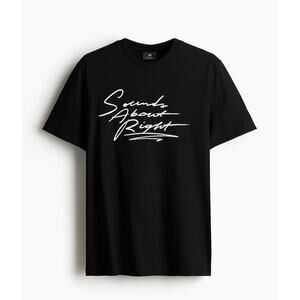 Black Graphic Tee Size Small EUC Unisex - Sounds About Right!
